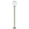 Blooma Sherbrooke Ball Chrome Silver effect Mains-powered 1 lamp Halogen Outdoor Post light (H)1000mm