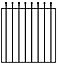 Blooma Steel Ball top Gate, (H)0.9m (W)0.81m