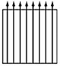 Blooma Steel Spear top Gate, (H)0.93m (W)0.81m