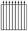 Blooma Steel Spear top Gate, (H)0.93m (W)0.81m