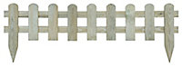Blooma Tsugaru Pressure treated Wooden Picket fence (W)1.1m (H)0.25m, Pack of 3