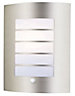 Blooma Tuscana Stainless steel effect PIR Outdoor Wall light 40W