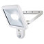 Blooma Weyburn L3293S-W White Mains-powered Ice white LED PIR Floodlight 2400lm
