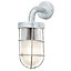 Blooma Yorkton Gloss Grey Mains-powered Halogen Outdoor Cage Wall light
