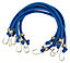 Blue Bungee cord with hooks (L)0.6m, Pack of 6