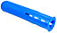 Blue High-density polythene (HDPE) Wall plug, Pack of 100