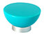 Blue Plastic Round Furniture Knob (Dia)38mm