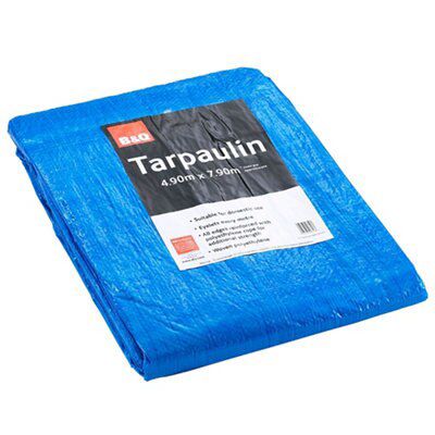 Blue Tarpaulin, (L)7.9m (W)3.9m