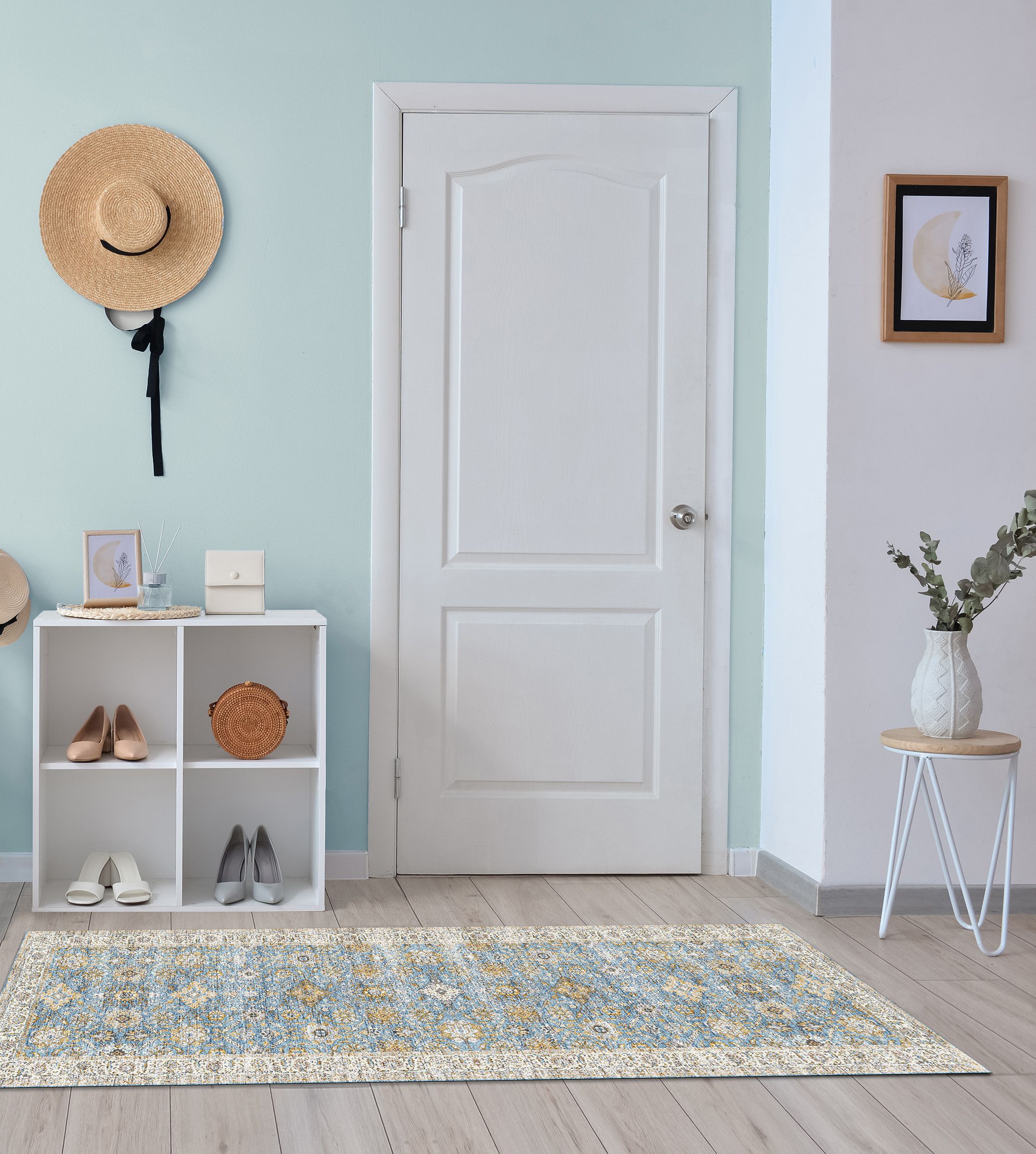 Blue Traditional Rug 180cmx60cm