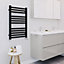 Blyss Aspley Electric Black Flat Towel warmer (W)480mm x (H)750mm