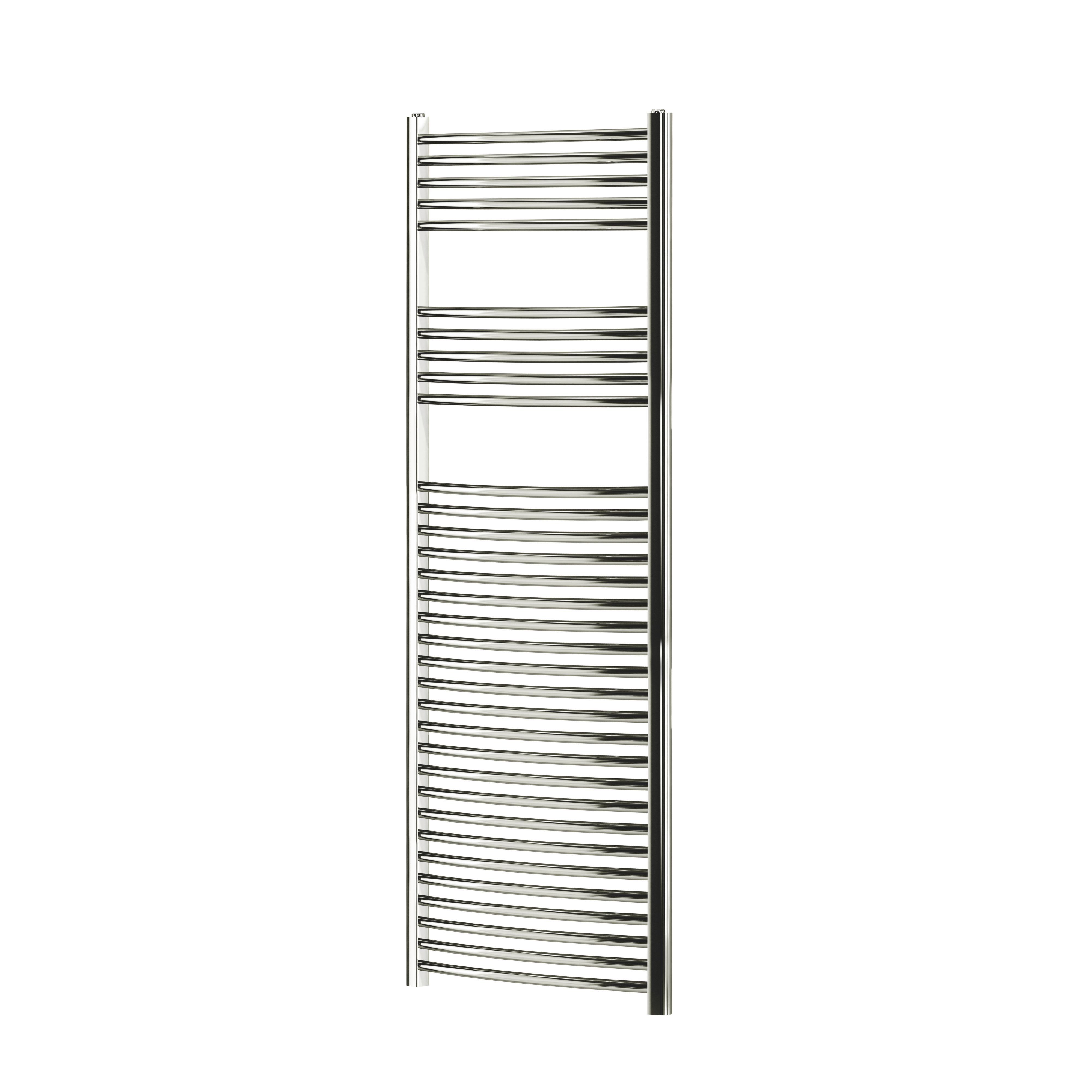 Blyss Chrome effect Curved Towel warmer W 600mm x H 1600mm