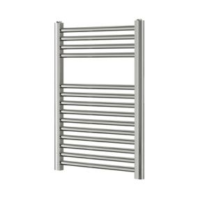 Blyss Chrome effect Flat Towel warmer (W)400mm x (H)700mm