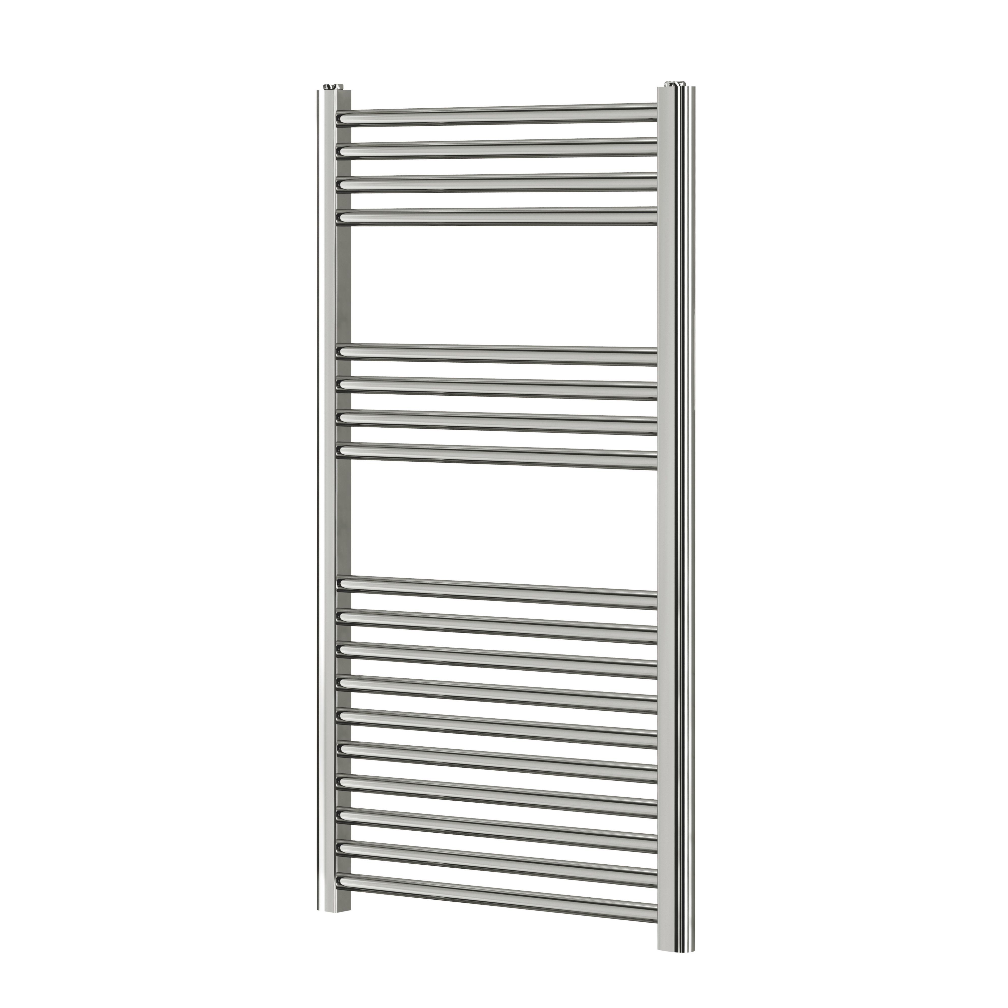 Blyss Chrome effect Flat Towel warmer (W)450mm x (H)1000mm