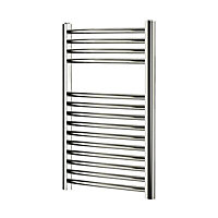 Blyss Electric Chrome effect Curved Towel warmer (W)400mm x (H)700mm