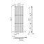 Blyss Faringdon Anthracite Vertical Designer Radiator, (W)604mm x (H)1800mm