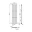 Blyss Faringdon Vertical Designer Radiator, White (W)452mm (H)1800mm