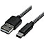 Blyss USB A - USB C Charging cable, 1.5m, Black & silver