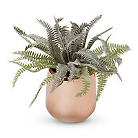 Bohemian Pot with artificial fern in