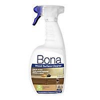 Bona Wood Any wood or laminate surface eg. cabinets, tables, furniture, countertops, chairs, doors Cleaner, 1L Trigger spray bottle
