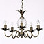 Bora Pineapple Antique brass effect 5 Lamp Ceiling light
