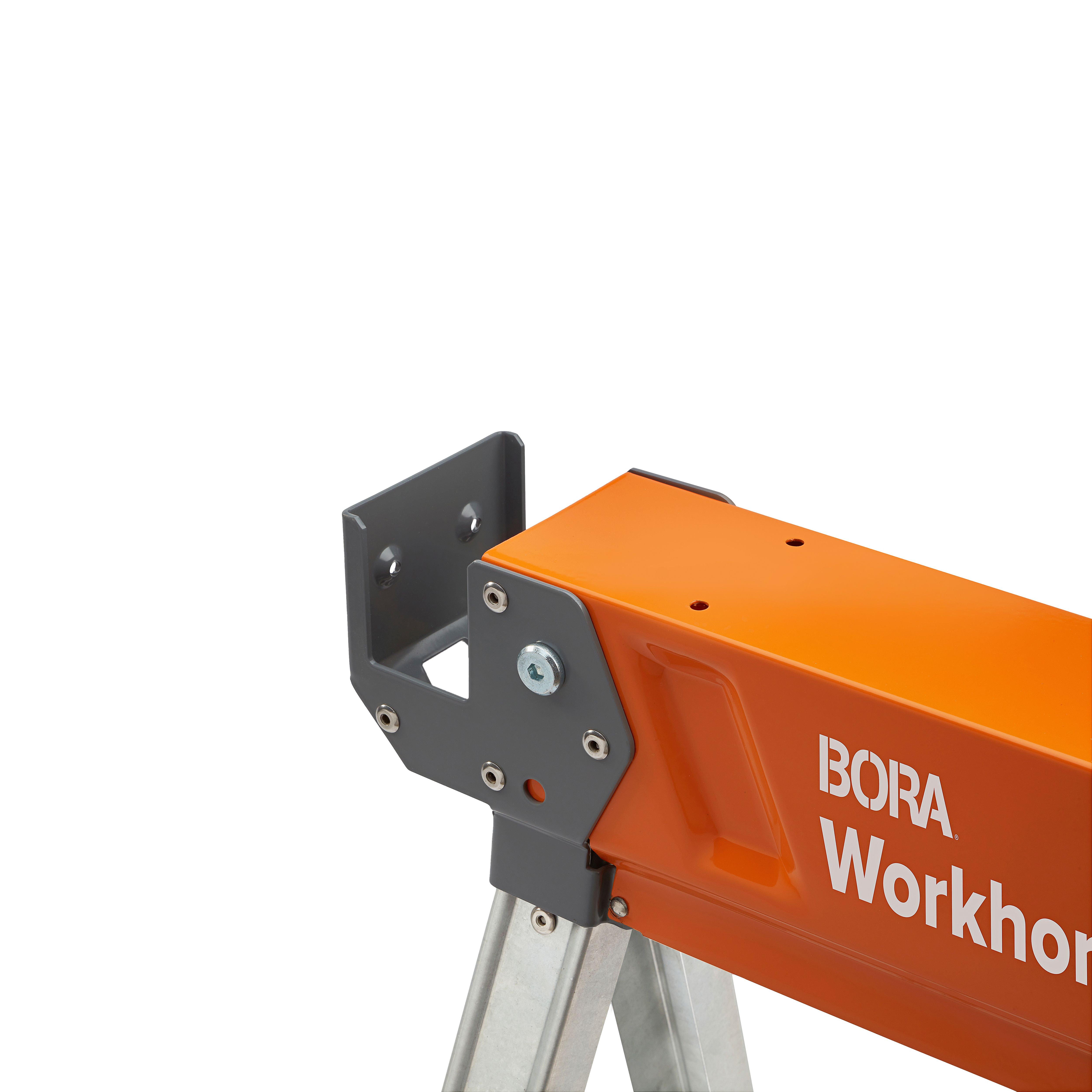 Bora Workhorse Saw Horses 2 Pack Folding Heavy Duty Legs, Metal Saw