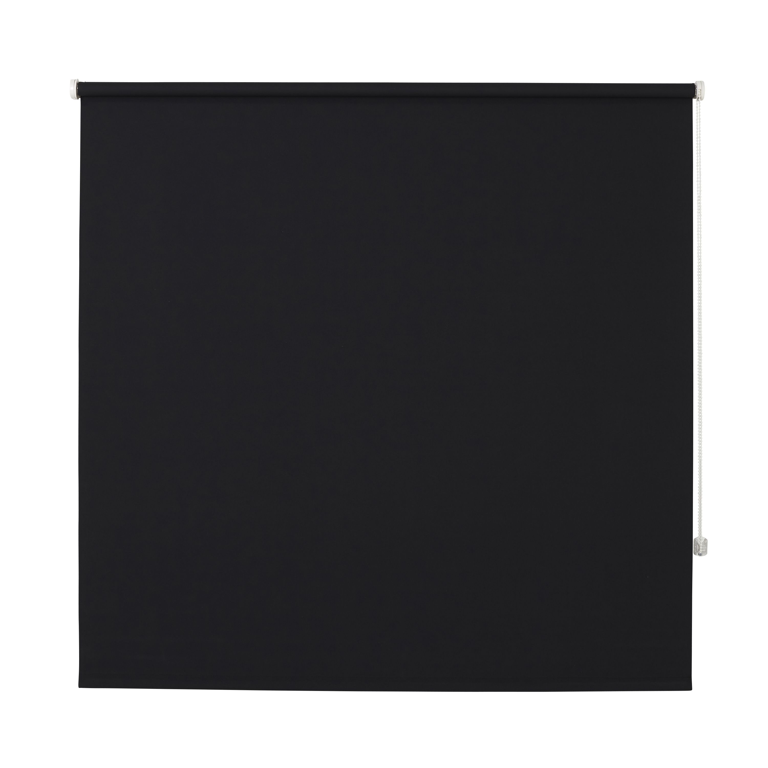 Boreas Corded Black Plain Blackout Roller blind (W)120cm (L)180cm