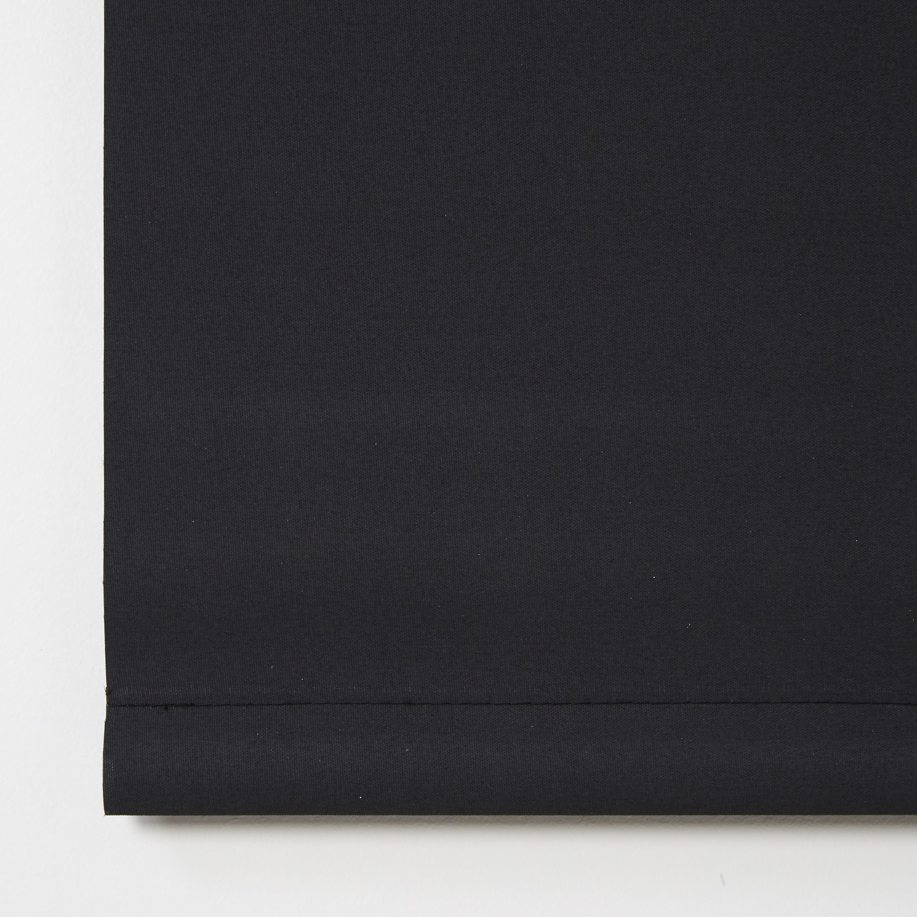 Boreas Corded Black Plain Blackout Roller blind (W)120cm (L)180cm