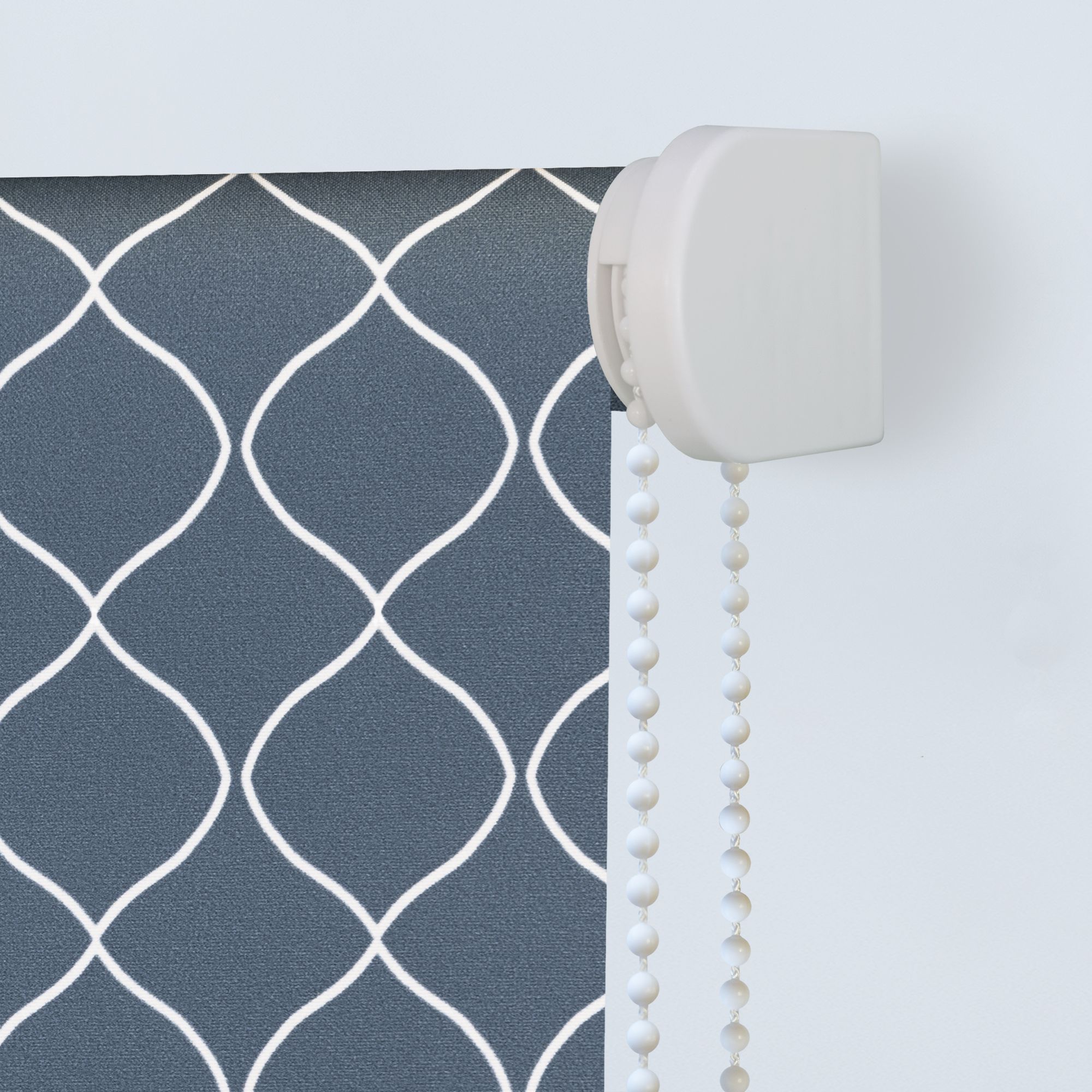 Boreas Corded Dark blue Diamond Blackout Roller blind (W)180cm (L)180cm