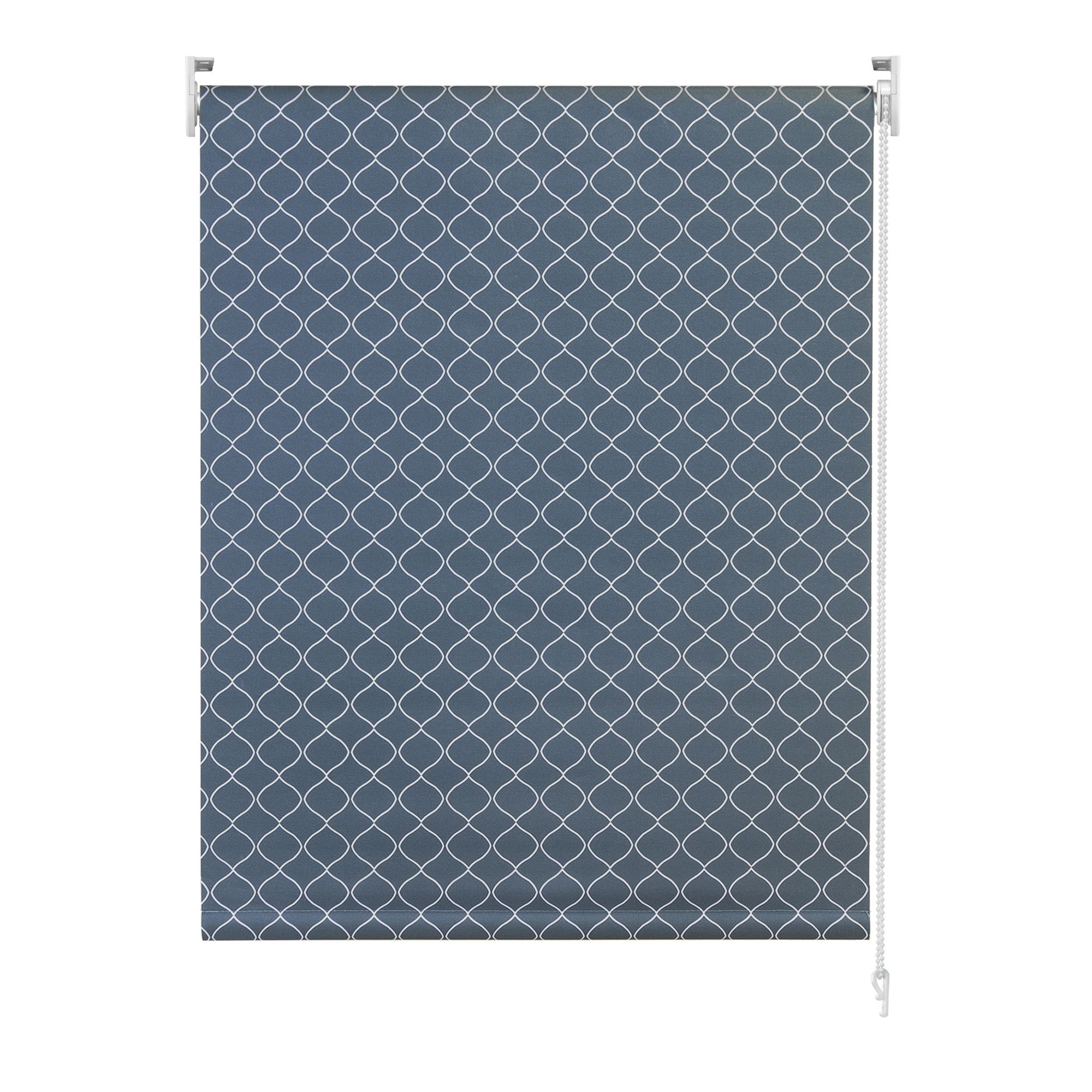 Boreas Corded Dark blue Diamond Blackout Roller blind (W)90cm (L)180cm