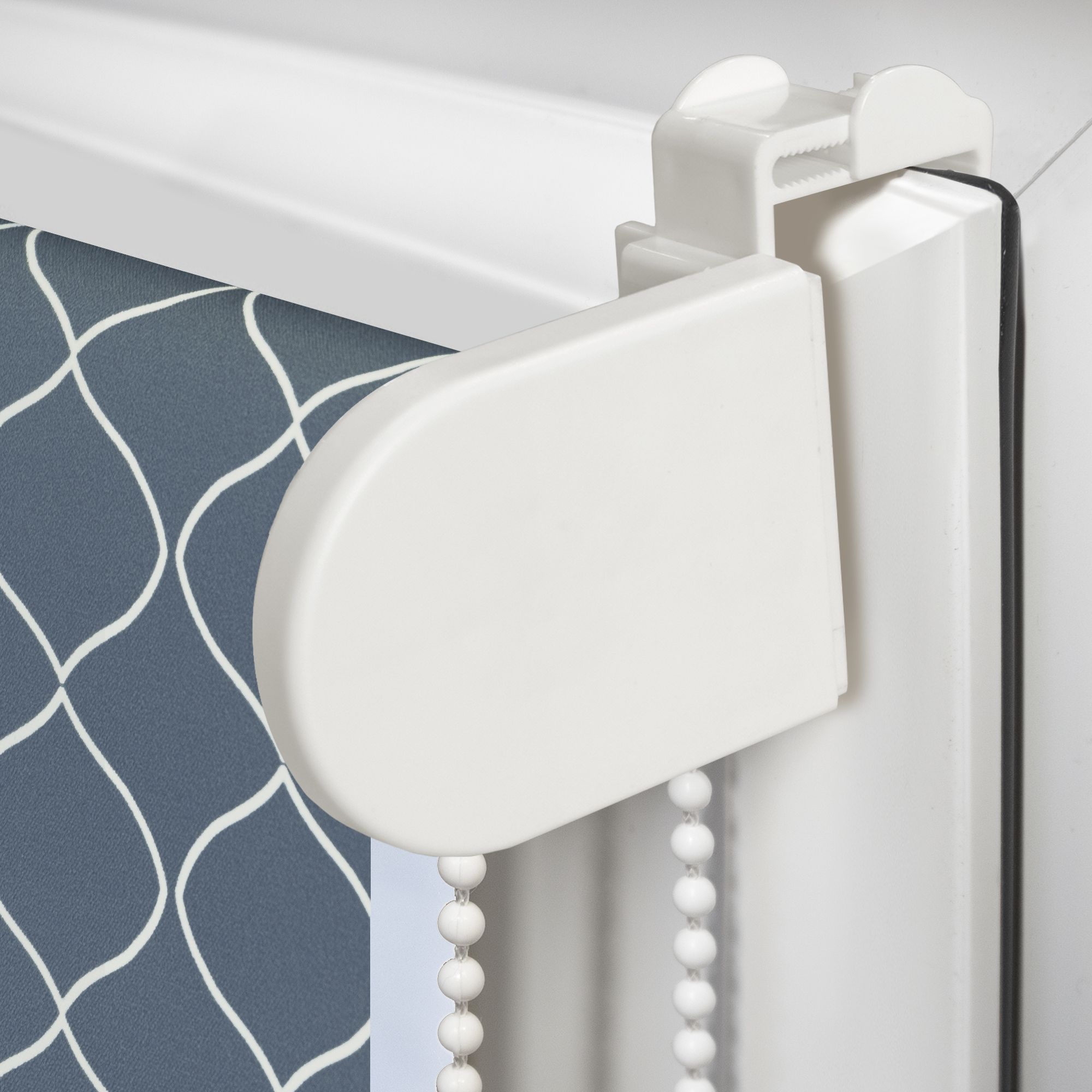 Boreas Corded Dark blue Diamond Blackout Roller blind (W)90cm (L)180cm