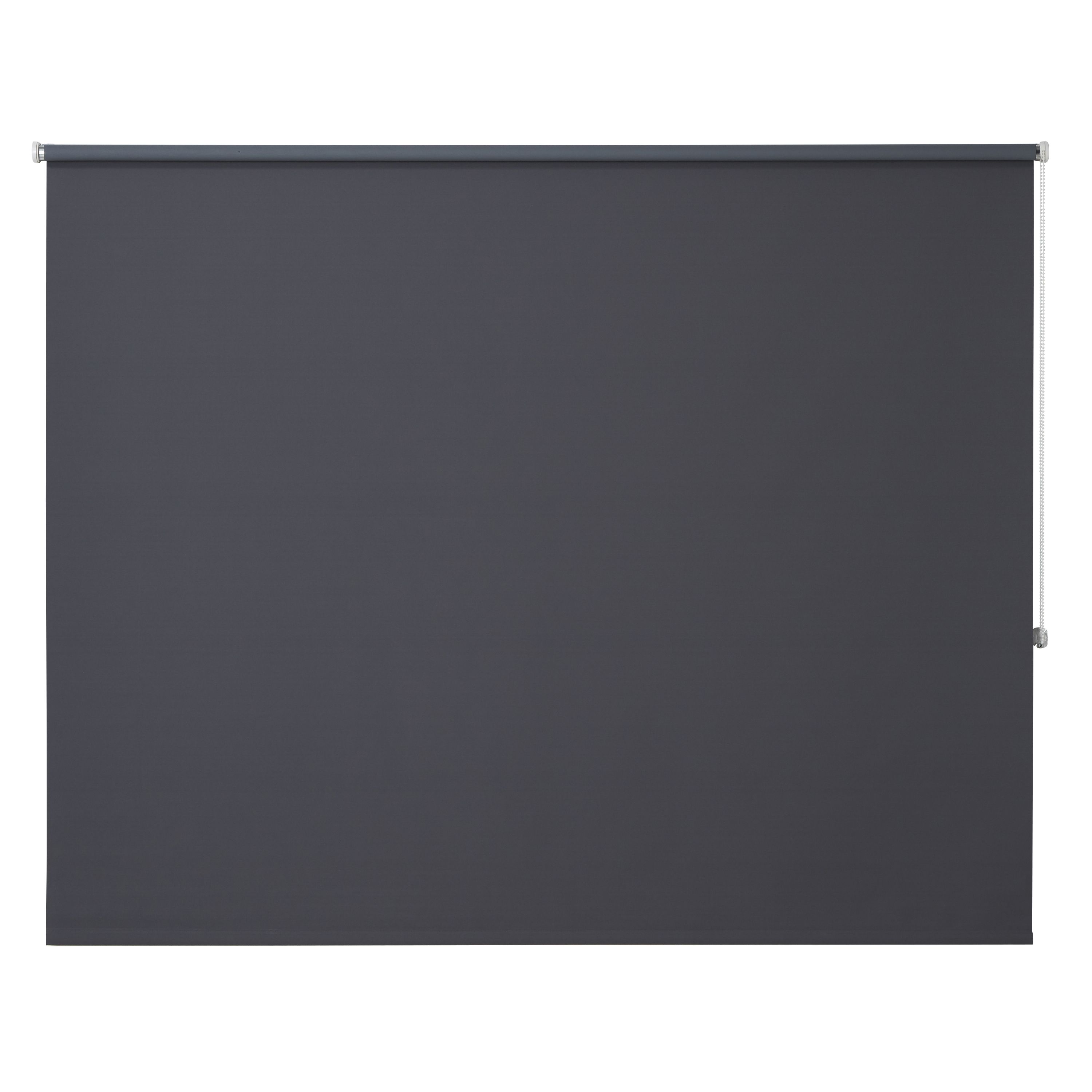 Boreas Corded Grey Plain Blackout Roller blind (W)180cm (L)180cm