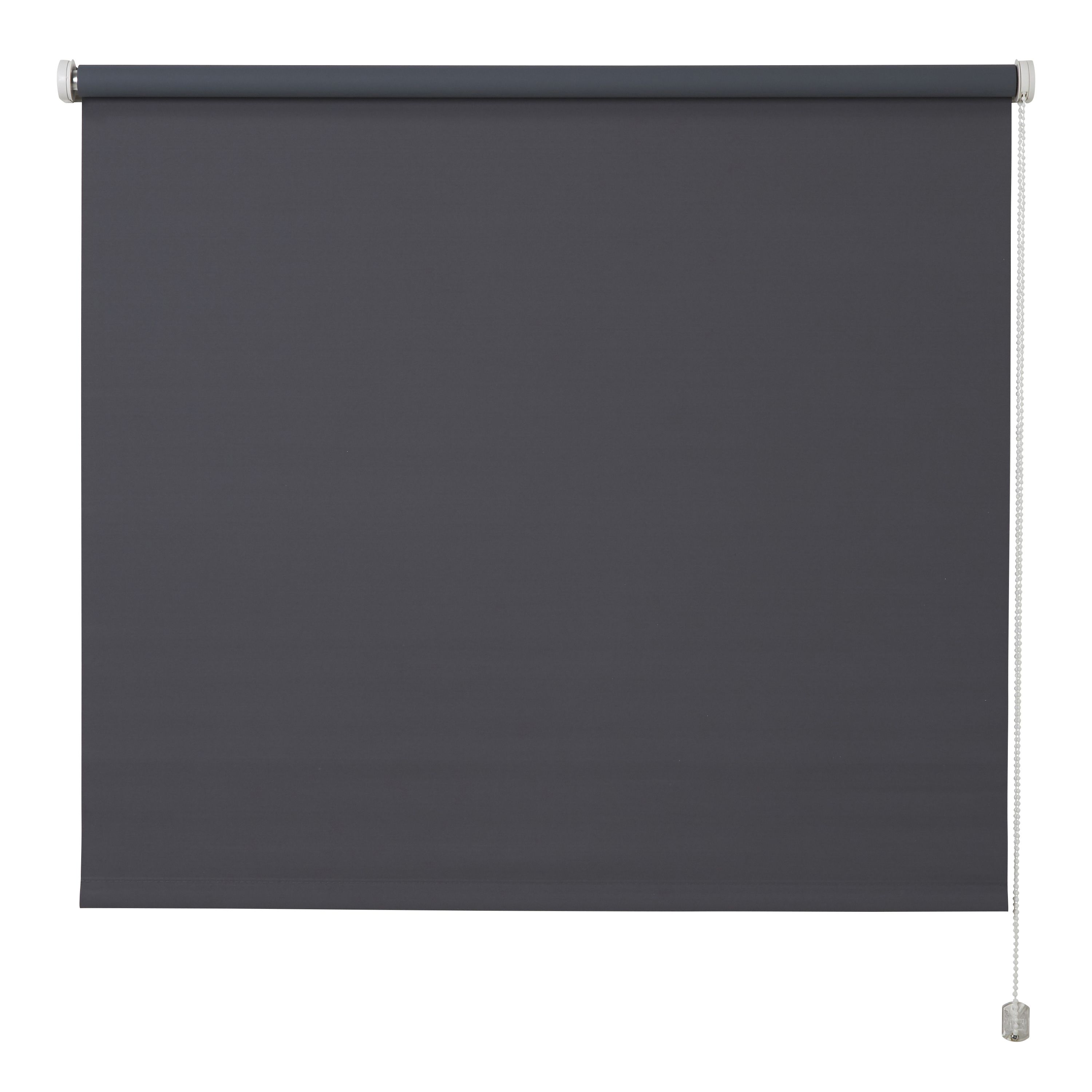 Boreas Corded Grey Plain Blackout Roller blind (W)90cm (L)180cm