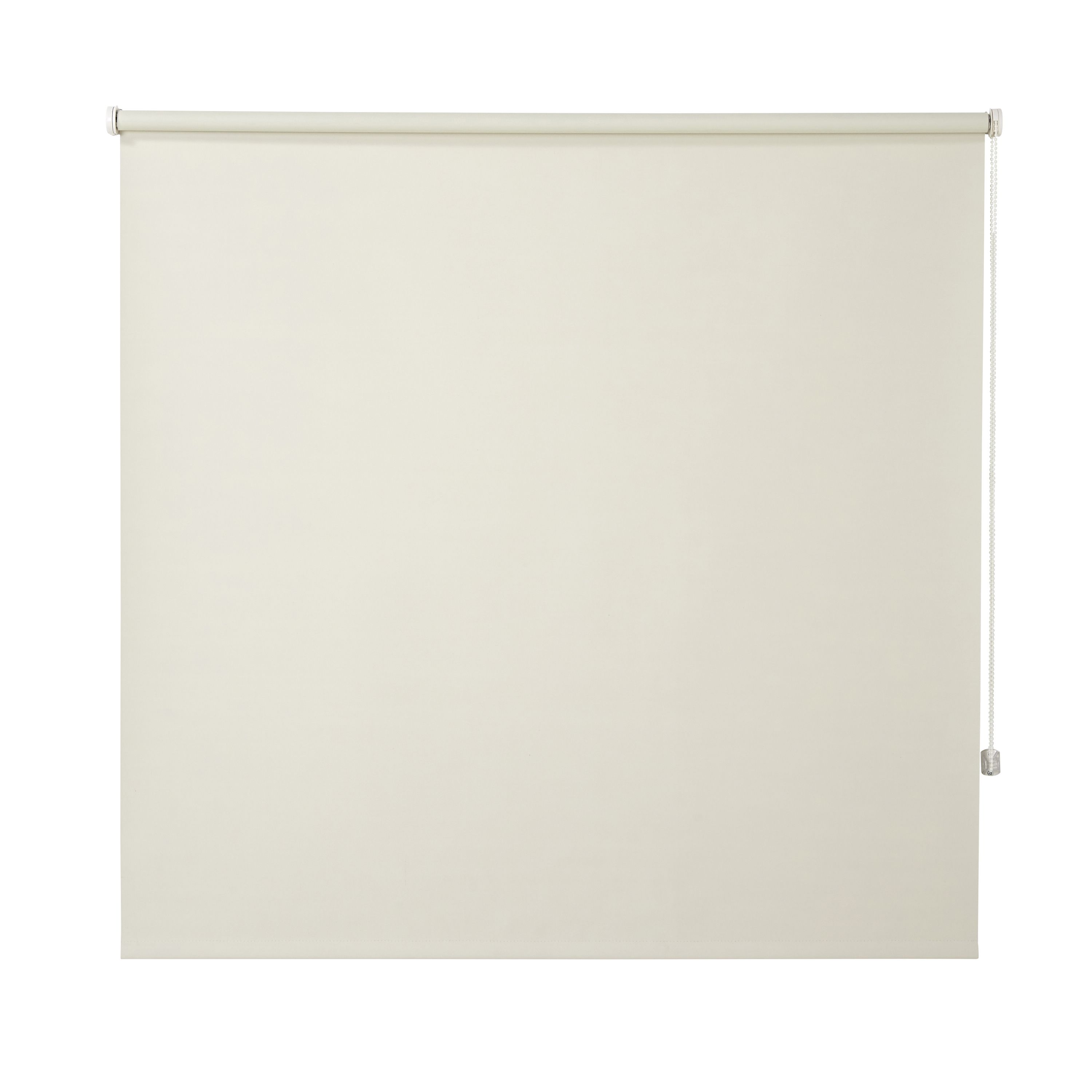 Boreas Corded Ivory Plain Blackout Roller blind (W)120cm (L)180cm