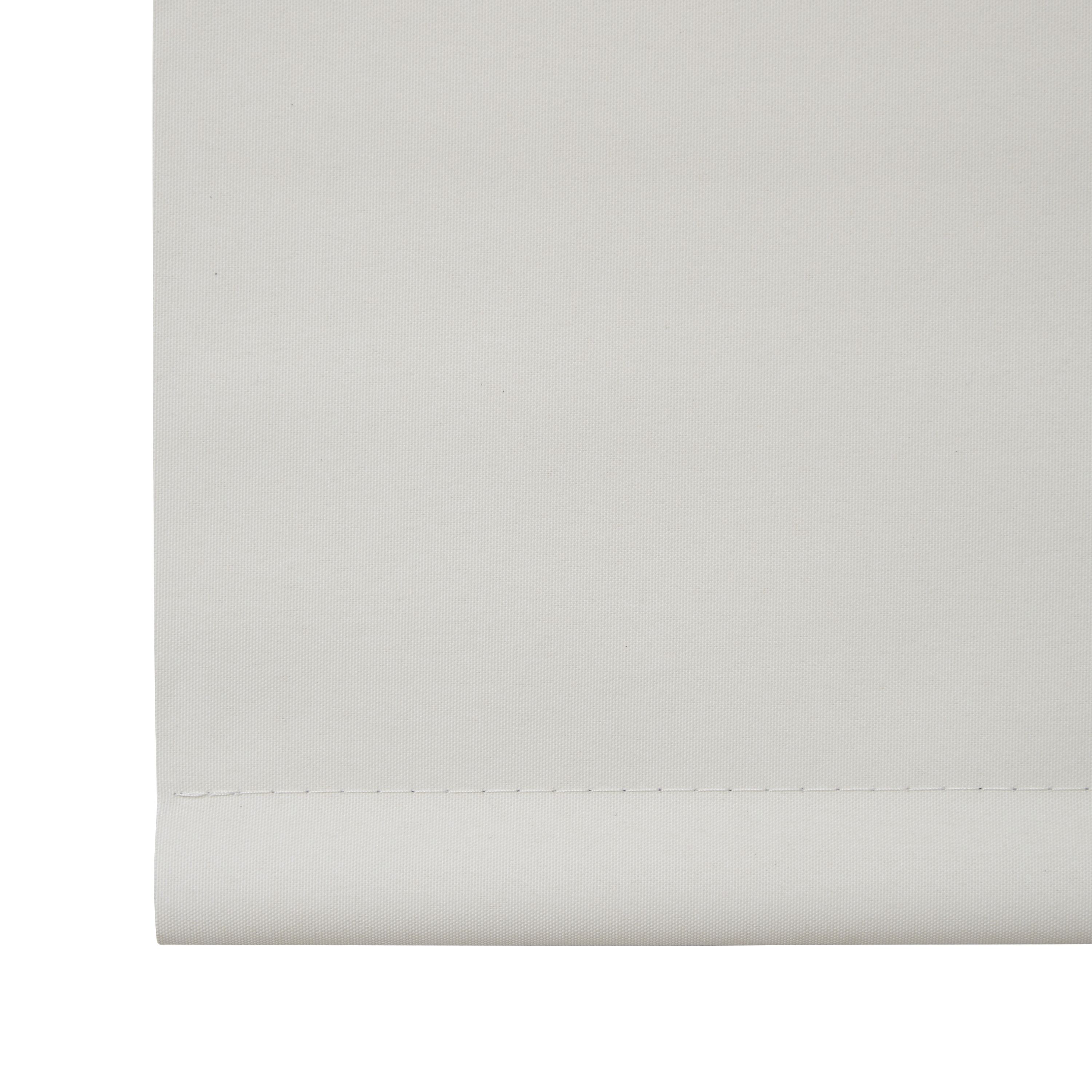Boreas Corded Ivory Plain Blackout Roller blind (W)120cm (L)180cm