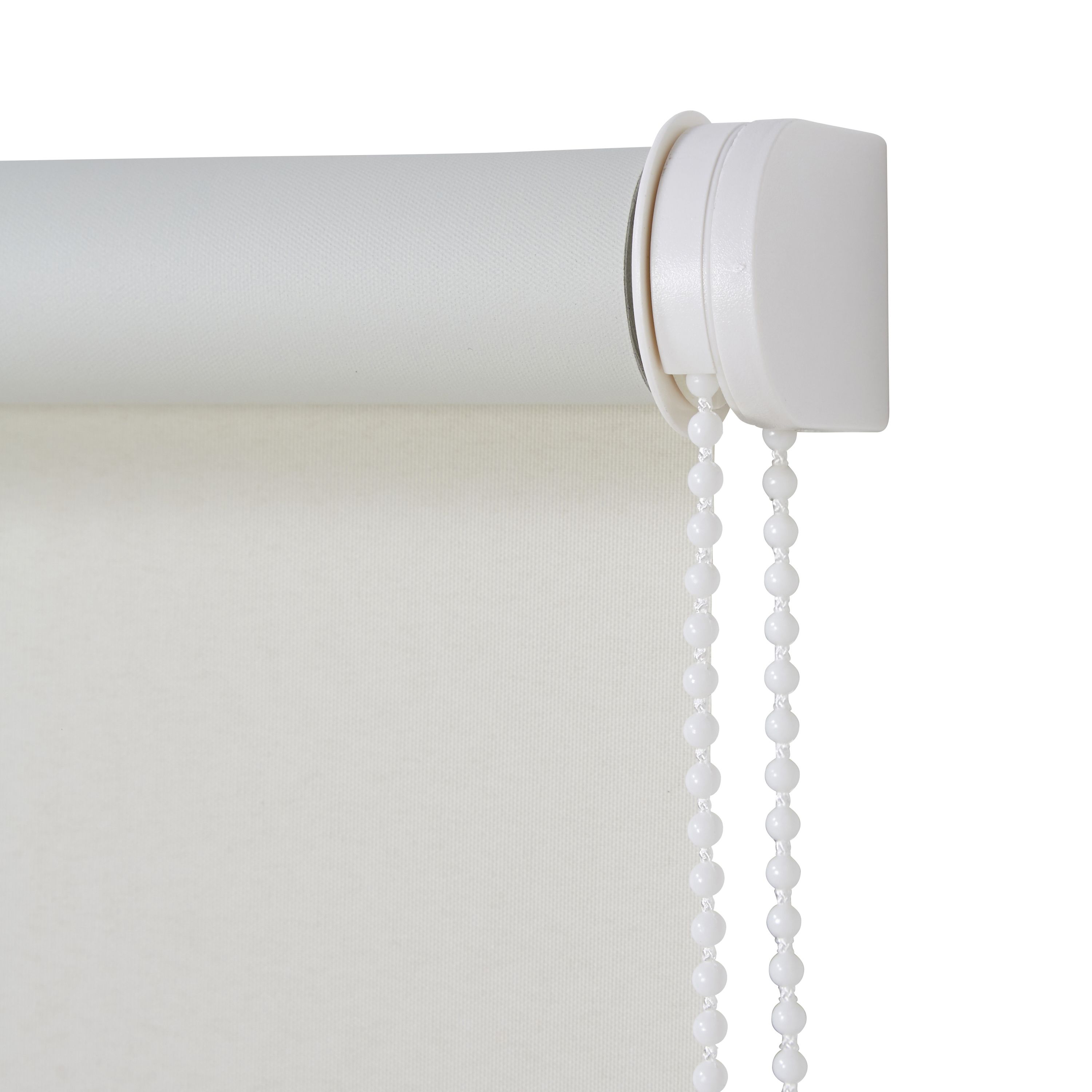 Boreas Corded Ivory Plain Blackout Roller blind (W)160cm (L)180cm