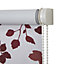 Boreas Corded Ivory & red Foliage Blackout Roller Blind (W)90cm (L)195cm