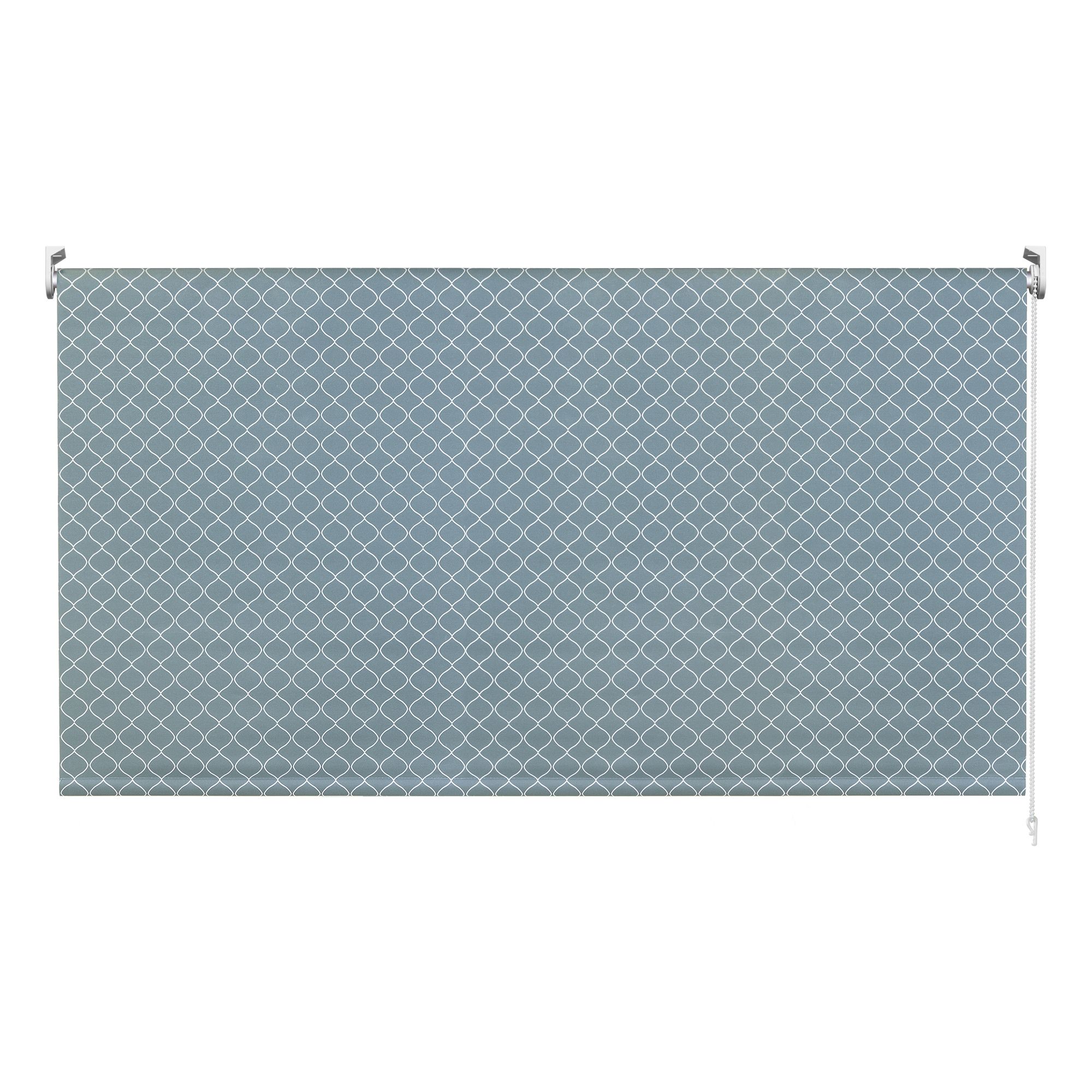Boreas Corded Light blue Diamond Blackout Roller blind (W)160cm (L)180cm
