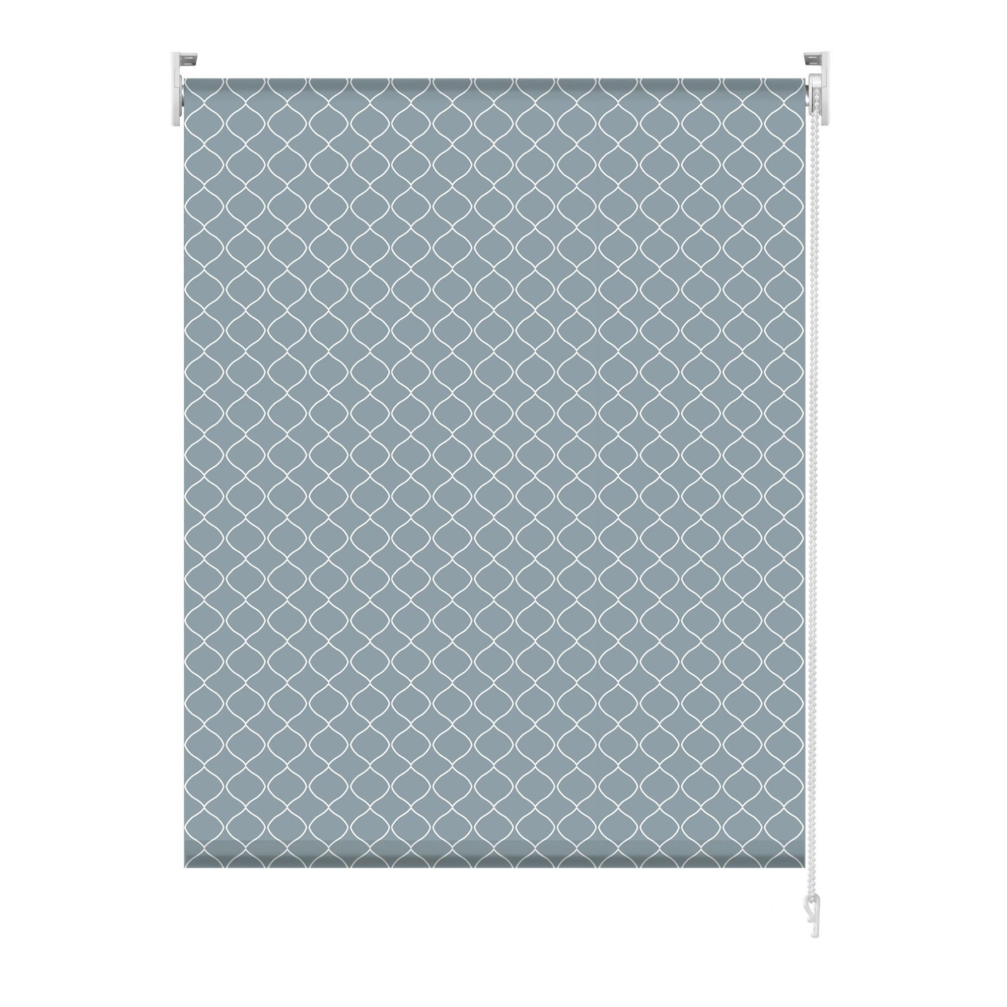 Boreas Corded Light blue Diamond Blackout Roller blind (W)90cm (L)180cm