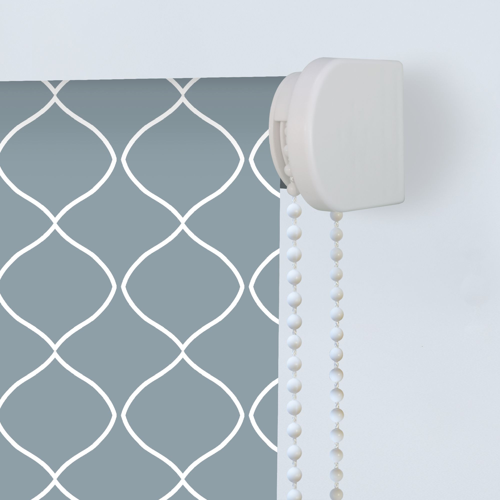 Boreas Corded Light blue Diamond Blackout Roller blind (W)90cm (L)180cm