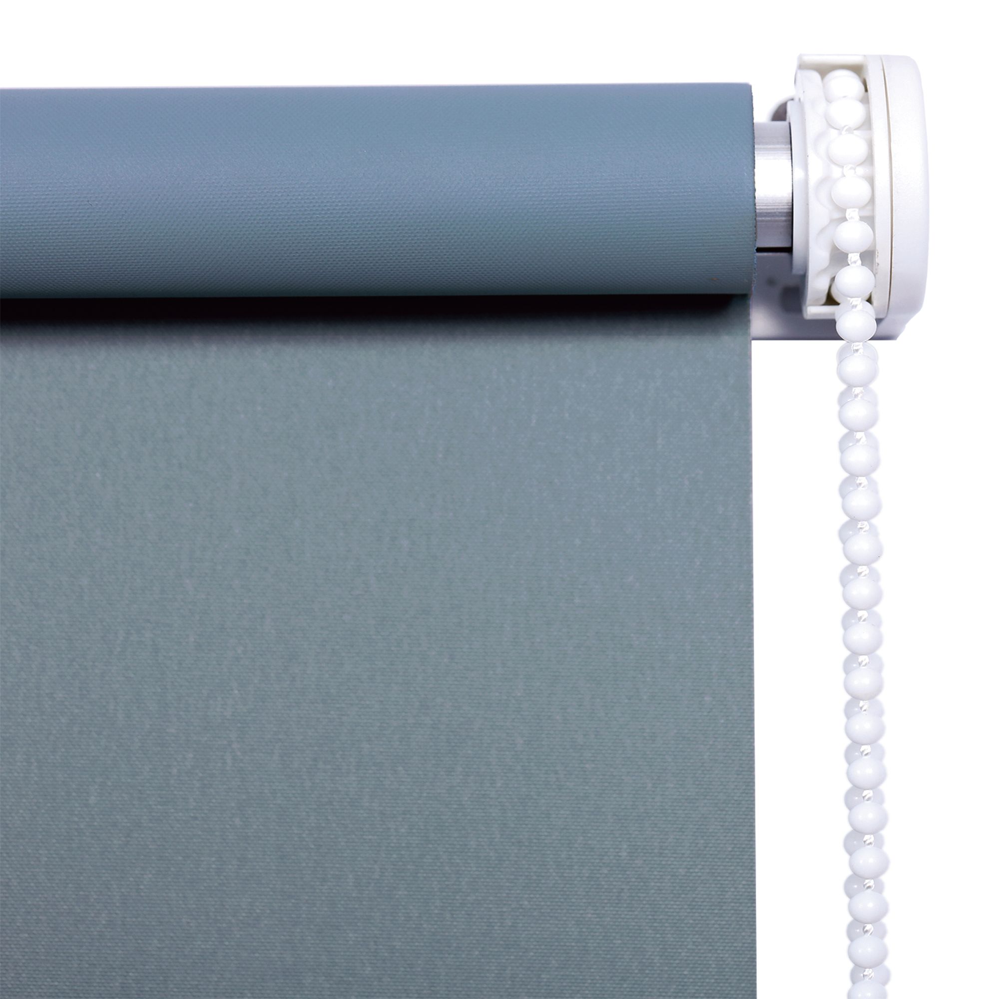 Boreas Corded Light blue Plain Blackout Roller blind (W)120cm (L)180cm