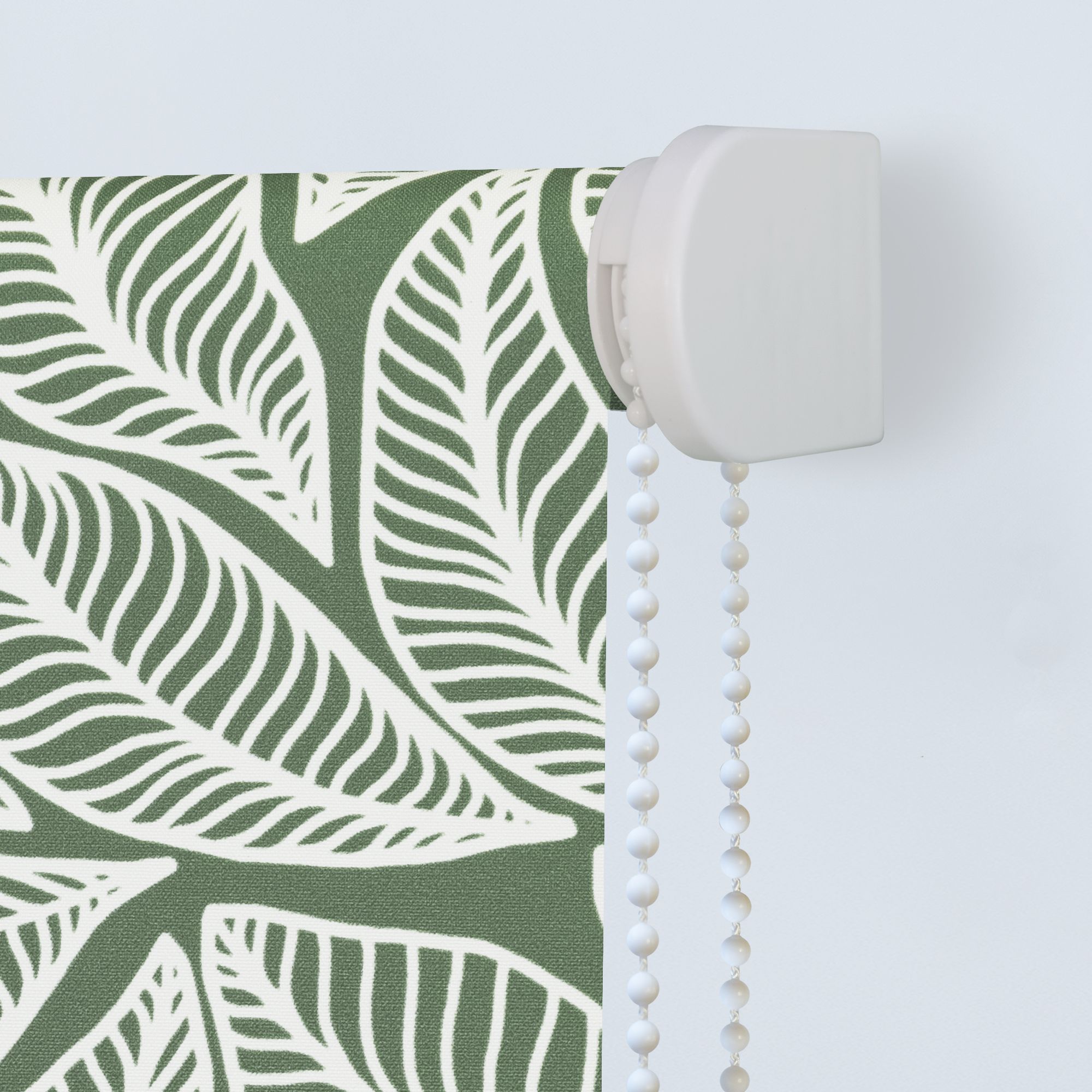 Boreas Corded Light green Leaves Blackout Roller blind (W)60cm (L)180cm