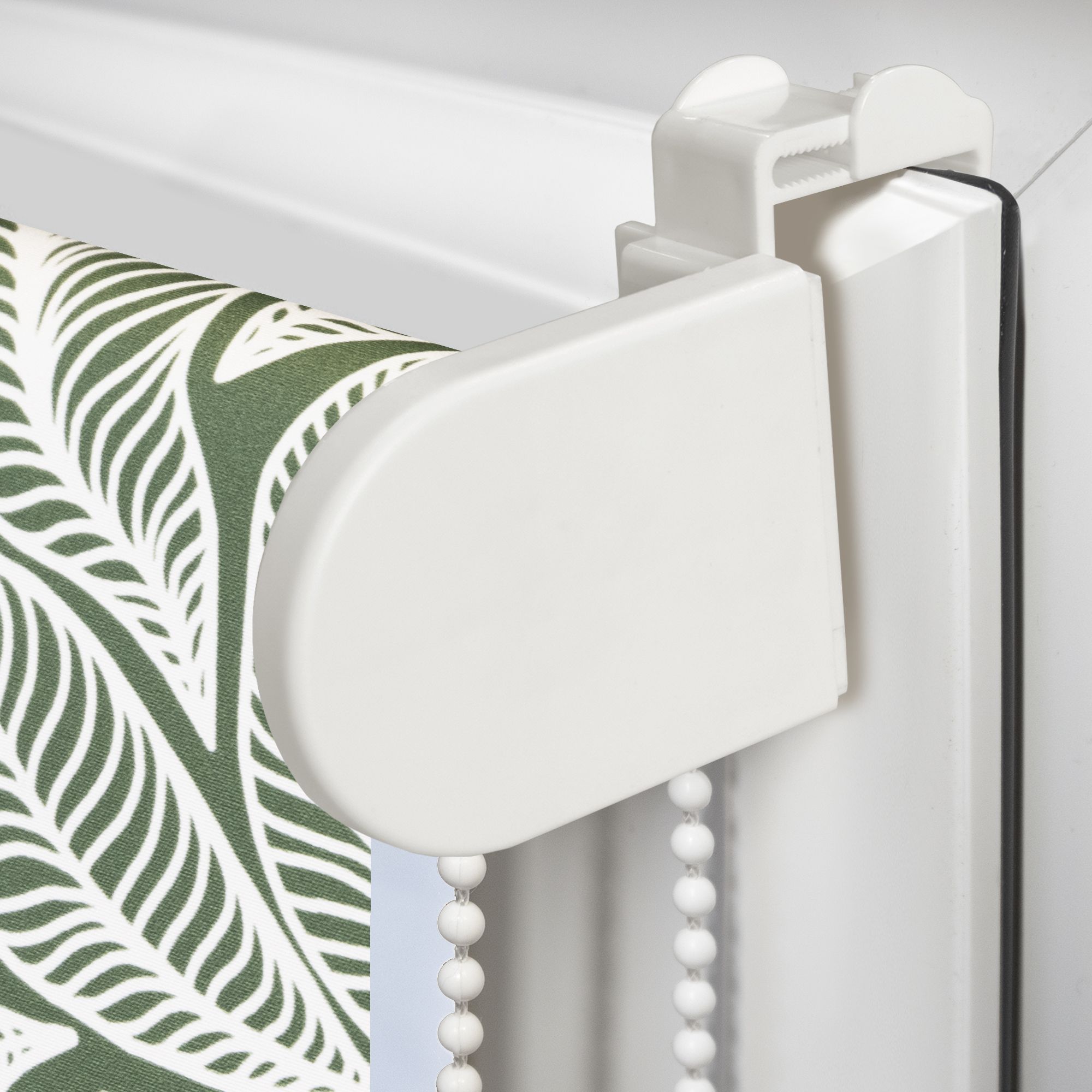 Boreas Corded Light green Leaves Blackout Roller blind (W)60cm (L)180cm