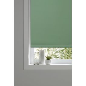 Boreas Corded Light green Plain Blackout Roller blind (W)90cm (L)180cm
