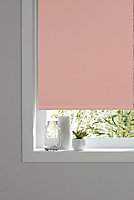 Boreas Corded Pink Plain Blackout Roller blind (W)160cm (L)180cm