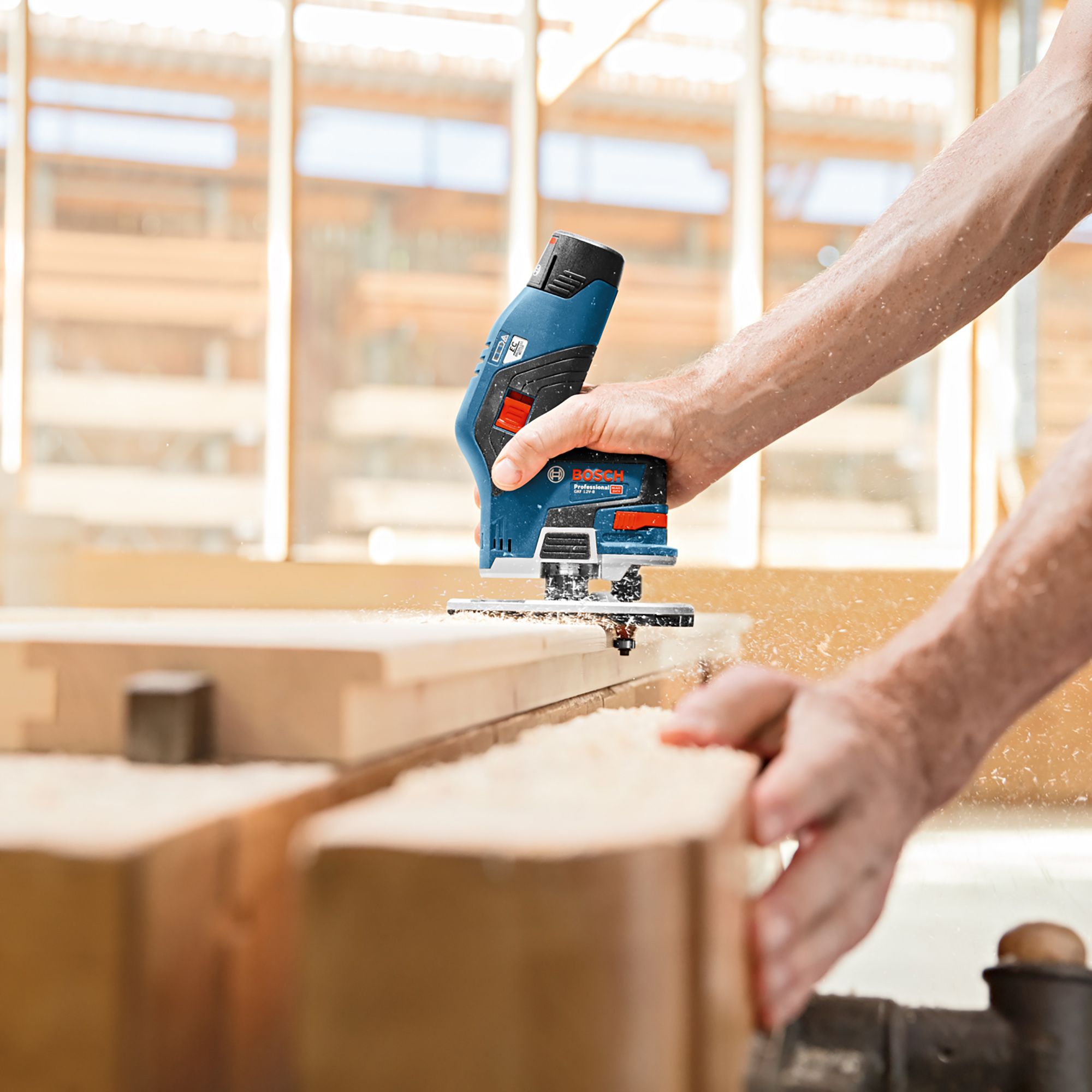 Bosch 12V Airstream Cordless Plunge Router GKF 12V 8 - Bare unit