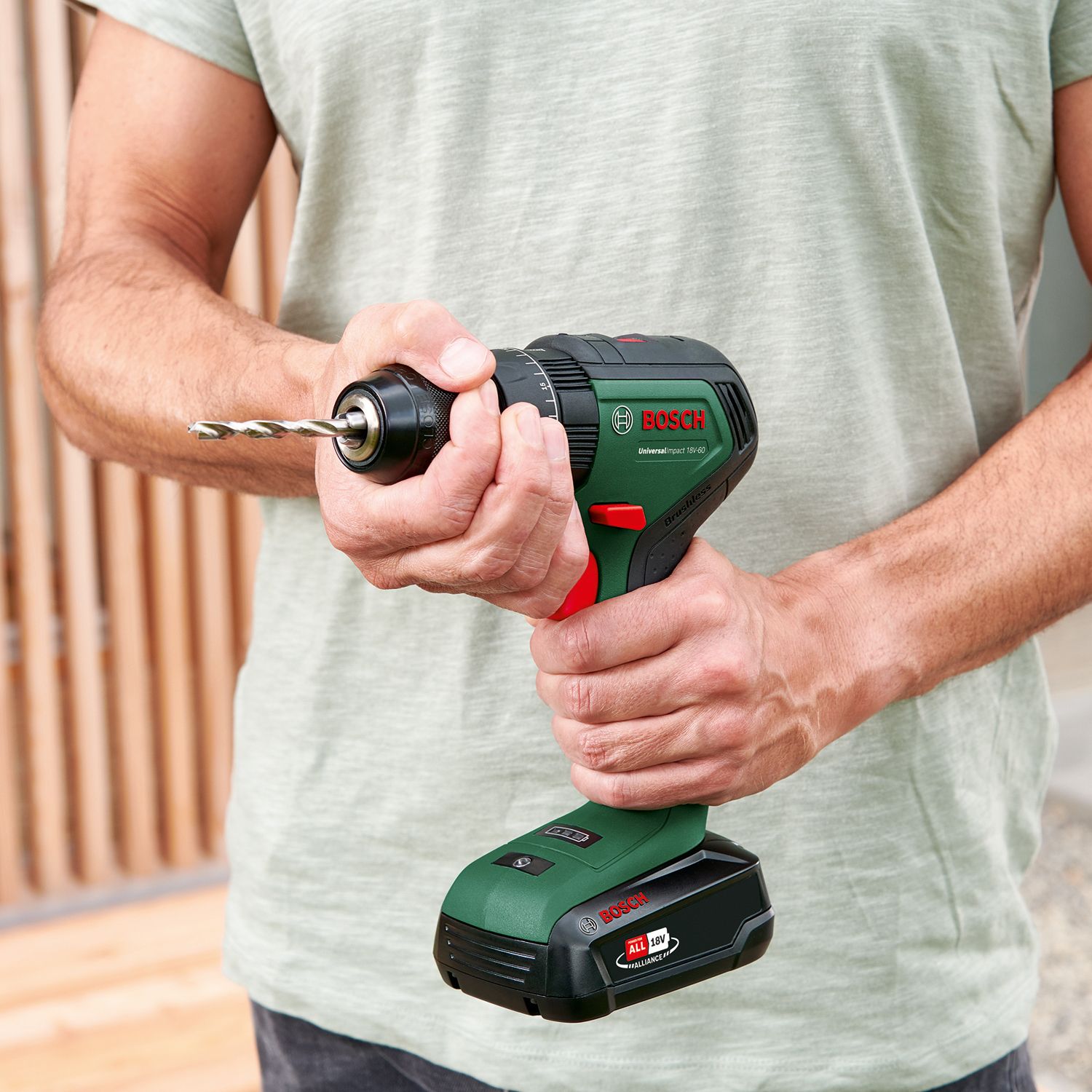 Bosch 18V 2 x 2 Li-ion Cordless Combi drill UniversalImpact 18V-60