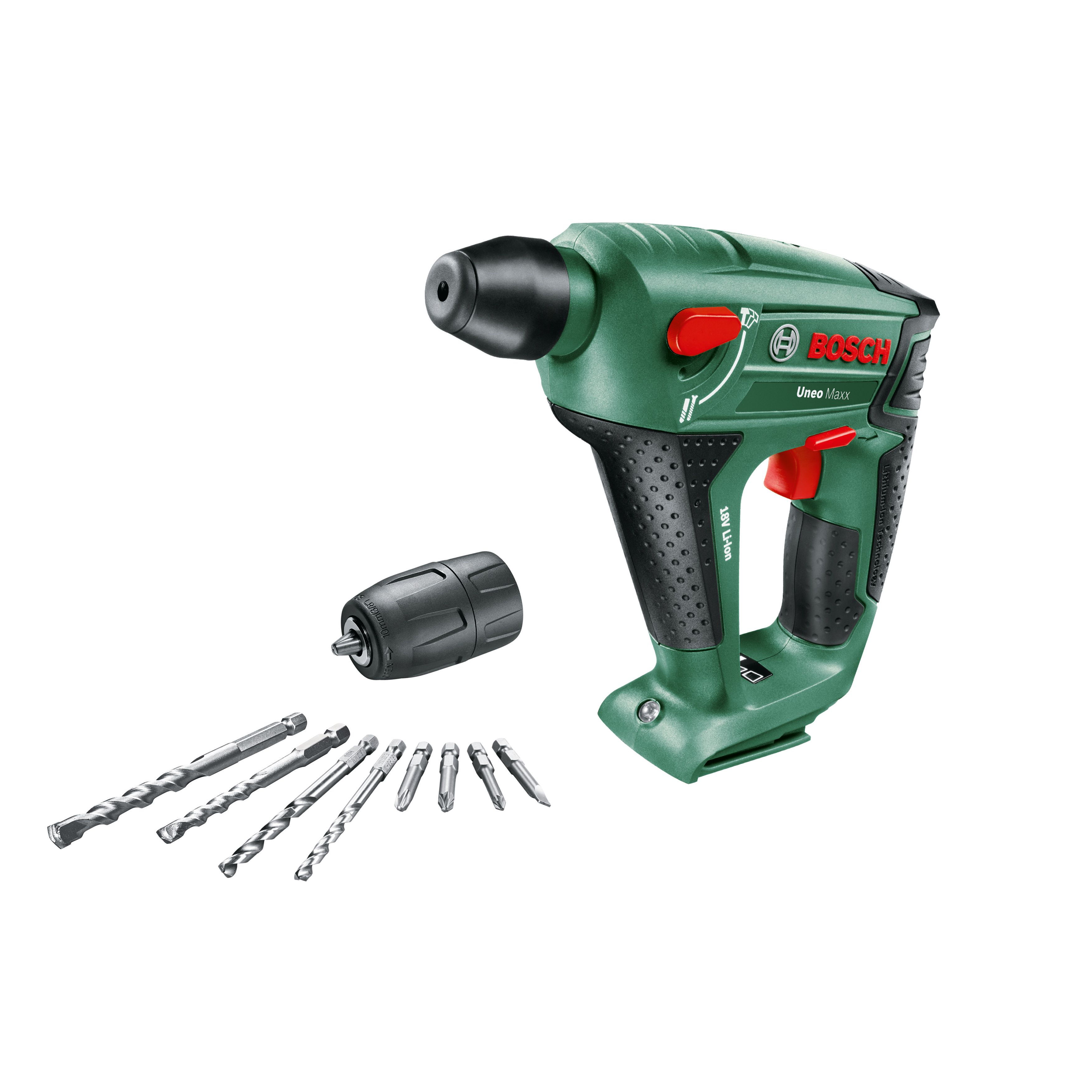 Bosch 18V Power for all Non-replaceable carbon brushed Cordless SDS Max drill (Bare Tool) - Uneo Maxx