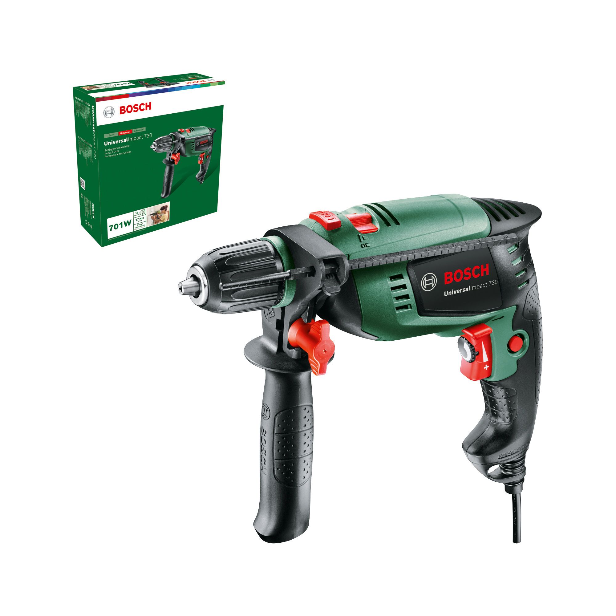 Bosch 240V Li-ion Cordless Combi drill UniversalImpact 730 - Bare unit