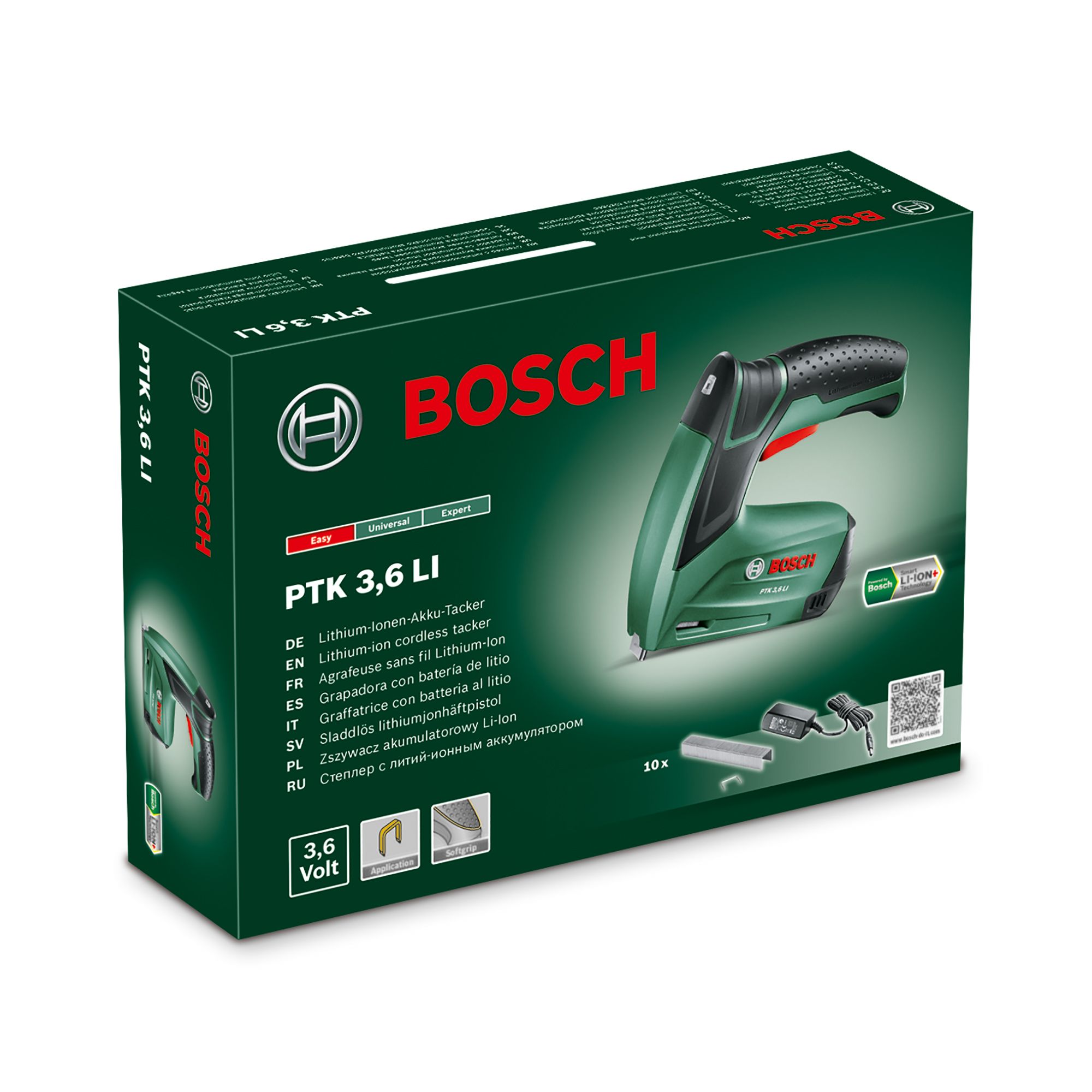 Bosch 3.6V 10mm 1 x 1.5 Li-ion Cordless Straight Stapler PTK 3,6 LI