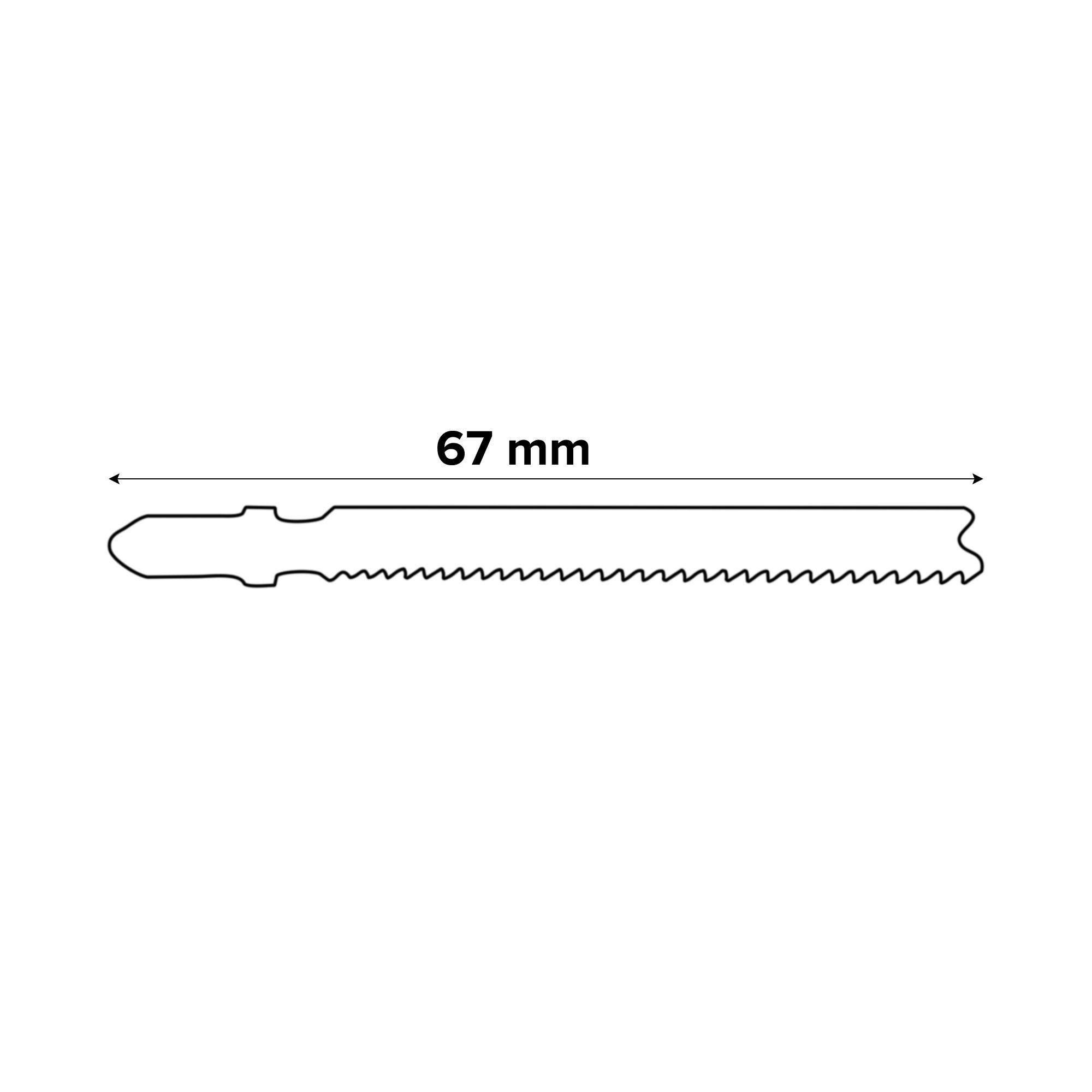 Bosch Bayonet fitting Jigsaw blade T118B (L)67mm, Pack of 5